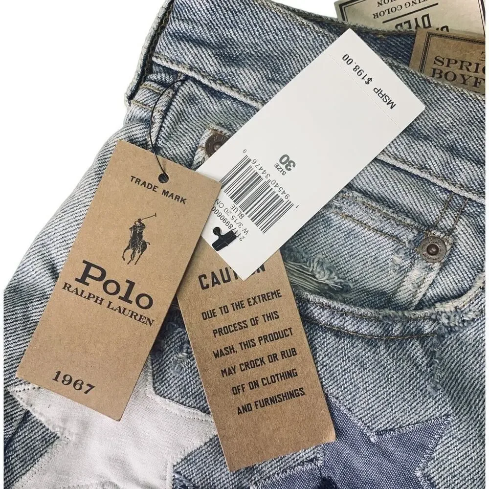 Polo Ralph Lauren Sprighton Boyfriend Patchwork Shorts Womens Size 30 NWT $198 - Picture 7 of 15